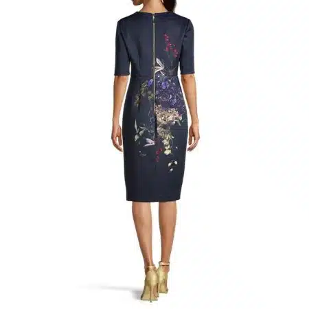 Ted Baker Carvir V Neck Half Sleeves Sheath Midi Bodycon Dress Zoom Boutique Store dress Ted Baker Carvir V Neck Half Sleeves Sheath Midi Dress | Zoom Boutique