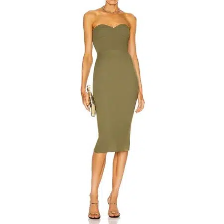 ALEX PERRY Kye strapless crepe midi Dress result