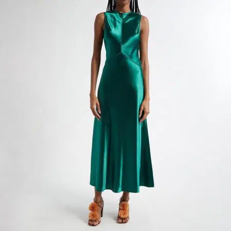 ULLA JOHNSON Lisbet Sleeveless Satin Midi Dress 14 result