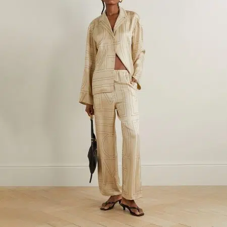 Toteme Embroidered silk twill suit 28 result