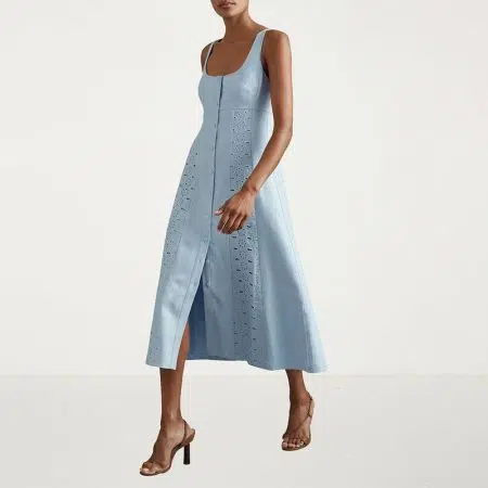 reiss clarice broderie linen eyelet midi dress 31 result
