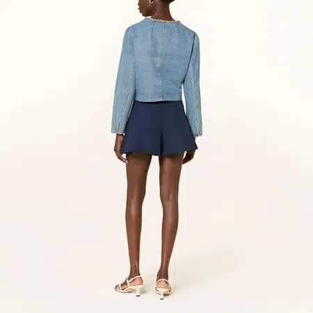 Sandro Rhinestone Denim Cropped Jacket 14 result